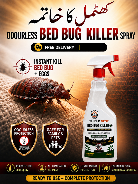 Bed Bug Killer Spray 500ml –  Kills Bed Bugs & Eggs (Indoor Safe)
