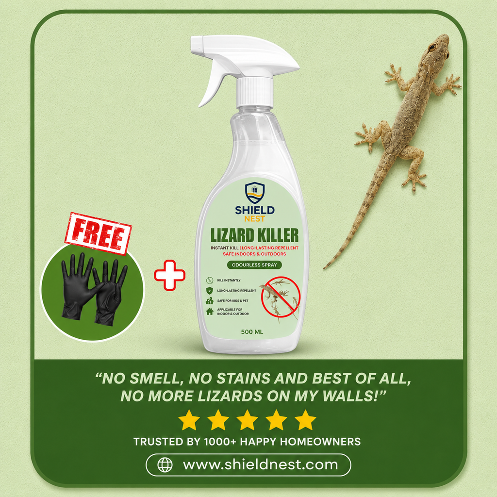 Lizard Killer – Odourless Instant Kill & Long-Lasting Repellent Spray For Indoors & Outdoors |SHIELD NEST