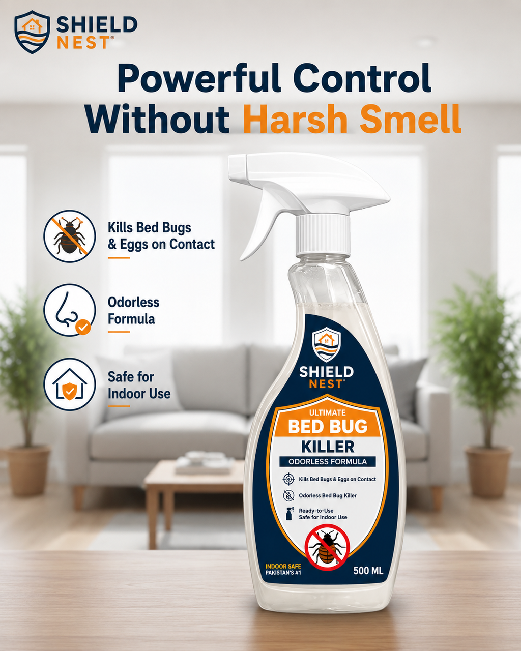 Bed Bug Killer Spray 500ml –  Kills Bed Bugs & Eggs (Indoor Safe) | FIXIX PK
