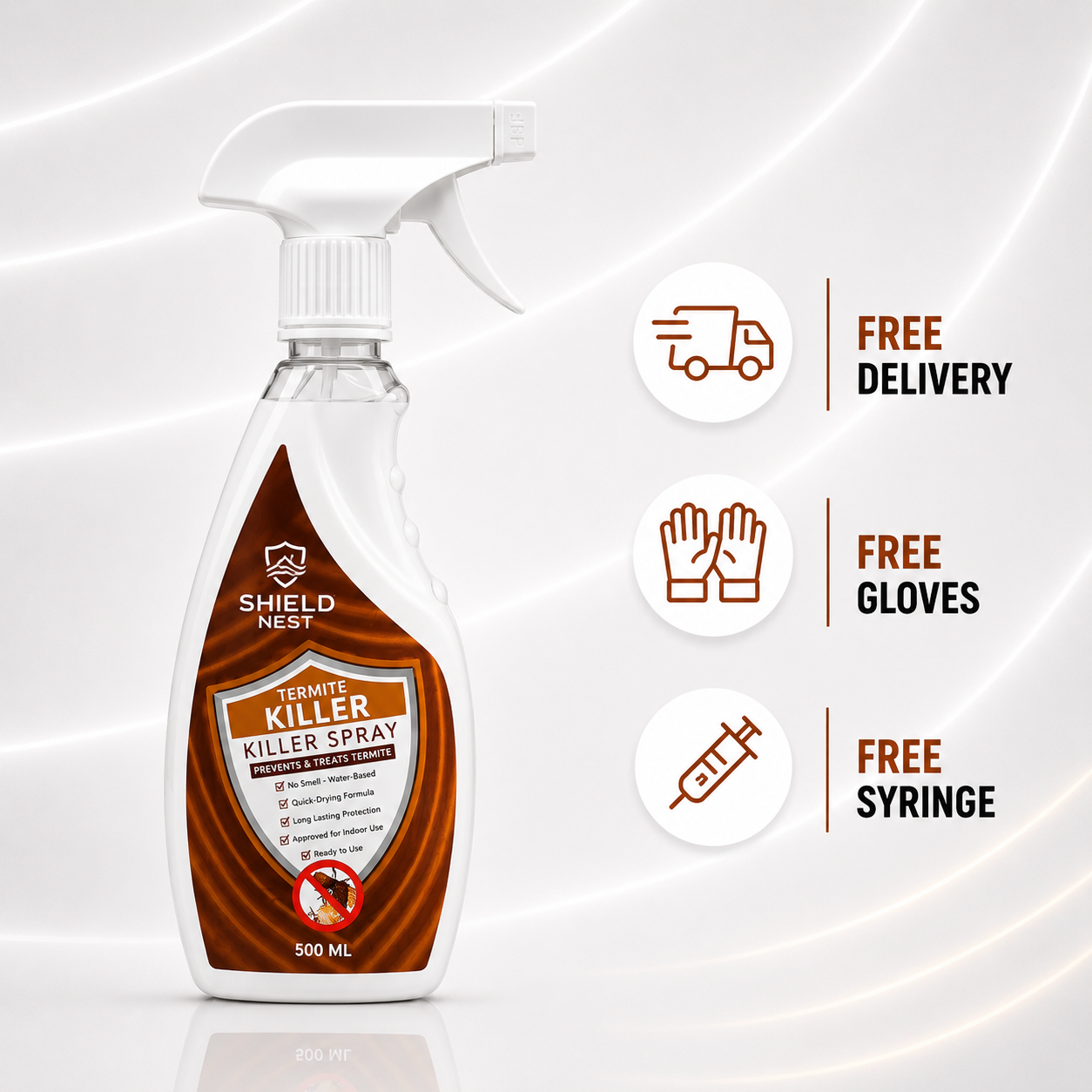 No Smell Termite killer (Free Gloves and syringe)