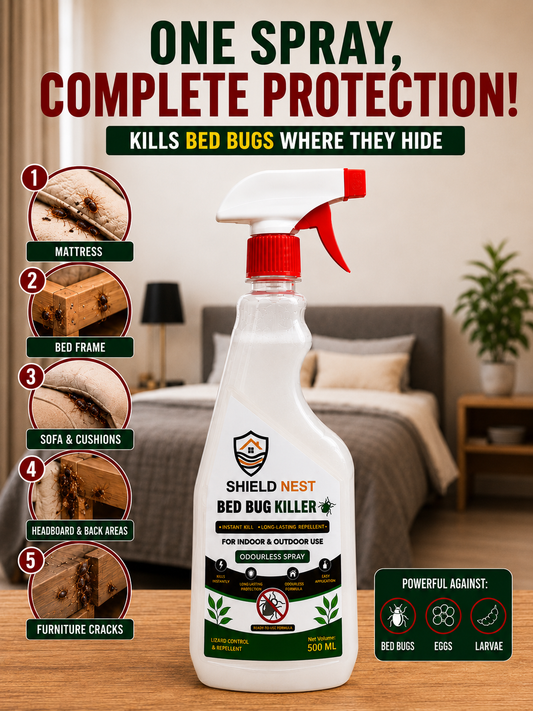 Bed Bug Killer Spray 500ml –  Kills Bed Bugs & Eggs (Indoor Safe)